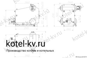 Паровой котел Е 1-9 газовый чертеж